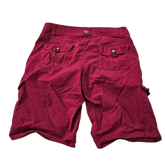 KUHL Splash 11" Cargo Shorts Women 12 Scarlet Red Utility Stretch Hiking Outdoor - Picture 6 of 10